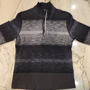 lululemon athletica Men's Charcoal and Heather Zip Up Sweater